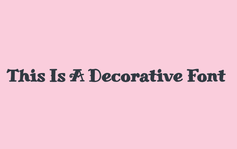 Decorative Font Example Image
