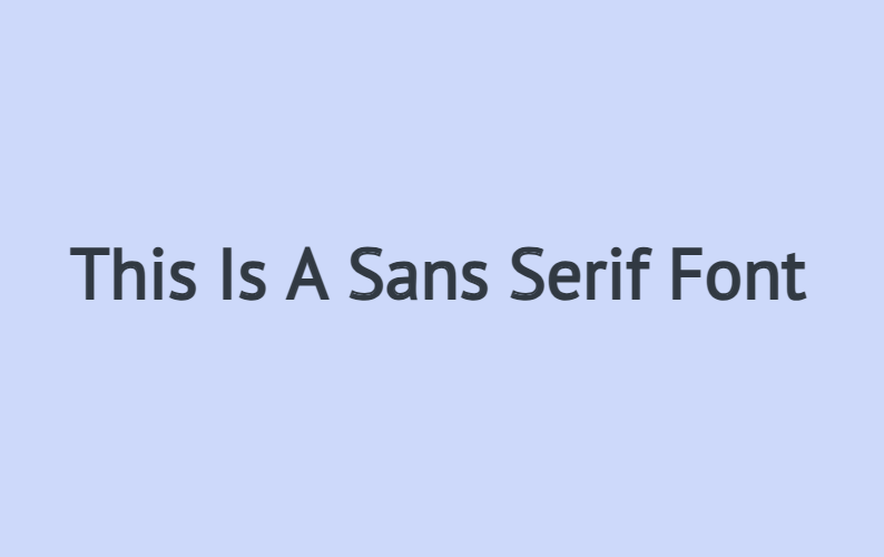 Sans Serif Font Example Image