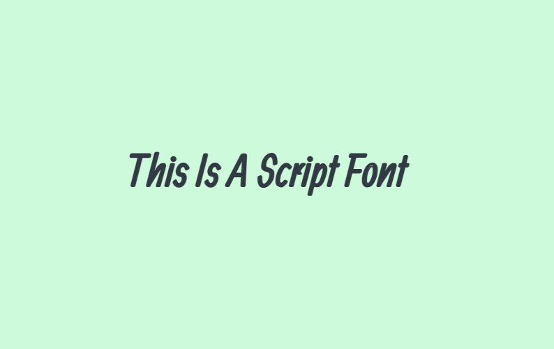 Script Font Example Image