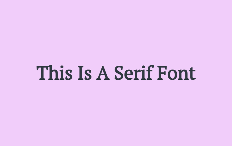 Serif Font Example Image